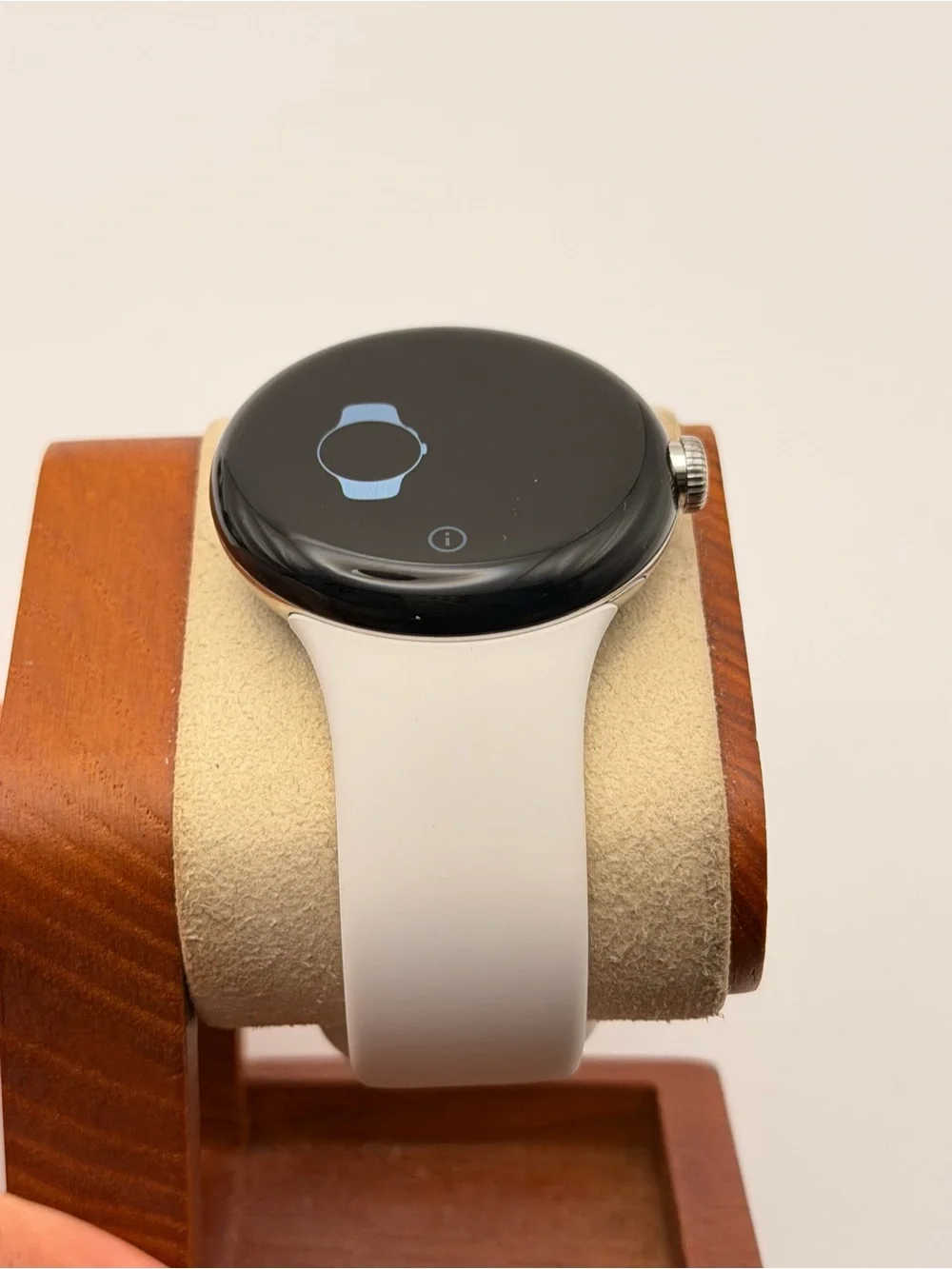 Google Pixel Watch (1st Gen), Charger Included, White Band, Excellent